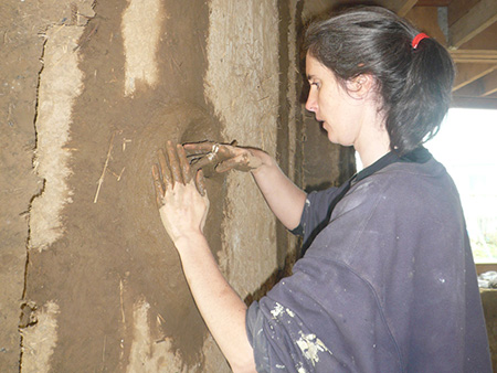 cob house under construction
